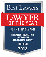 Lawyer of the Year Badge - 2018 - Litigation - Regulatory Enforcement (SEC, Telecom, Energy)